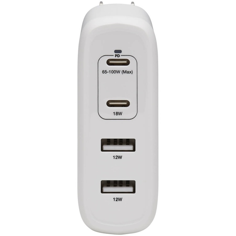 Tripp Lite USB C Wall Charger 4Port Compact Gan Technology 100W PD3.0 White - Picture 2 of 6