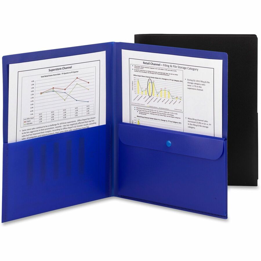 Smead Poly Two Pocket Folders With Security Pocket Pocket Portfolios