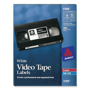White Video Tape Label
