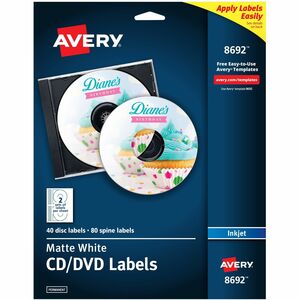 Avery Ink Jet CD/DVD Label(s) - 40 Sheet