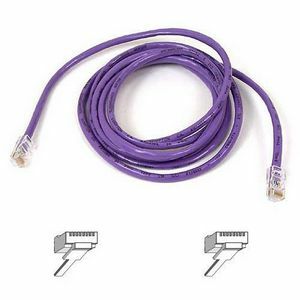 Belkin Cat5e Patch Cable - RJ-45 Male Network - RJ-45 Male Network - 14ft - Purple