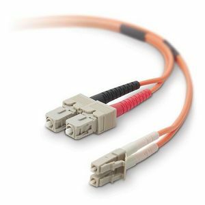 Belkin Duplex Fiber Optic Patch Cable - SC Male - LC Male - 49.21ft - Orange