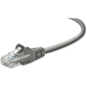 Belkin Cat.5e Network Cable - RJ-45 Male Network - RJ-45 Male Network - 7ft - Gray