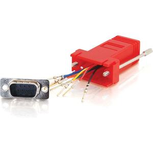 C2G RJ45 to DB9 Male Modular Adapter - Red