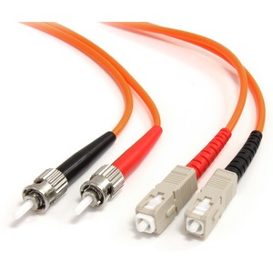 StarTech 3m Fiber Optic Cable - Multimode Duplex 62.5/125 - LSZH - ST /SC - OM1 - ST to SC Fiber Patch Cable