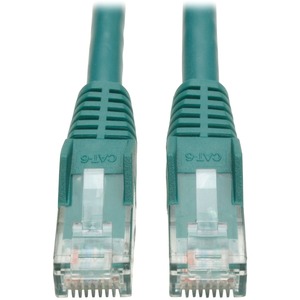 Tripp Lite by Eaton Cat6 Gigabit Snagless Molded (UTP) Ethernet Cable (RJ45 M/M) PoE Green 10 ft. (3.05 m)
