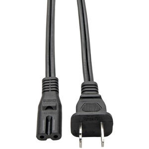 Tripp Lite by Eaton 2-Slot Non-Polarized Replacement Power Cord 1-15P to C7 - 10A 120V 18 AWG 6 ft. (1.83 m) Black