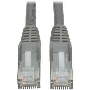 Eaton Tripp Lite Series Cat6 Gigabit Snagless Molded (UTP) Ethernet Cable (RJ45 M/M), PoE, Gray, 7 ft. (2.13 m)