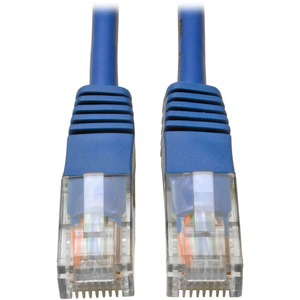 Eaton Tripp Lite Series Cat5e 350 MHz Molded (UTP) Ethernet Cable (RJ45 M/M), PoE - Blue, 3 ft. (0.91 m)