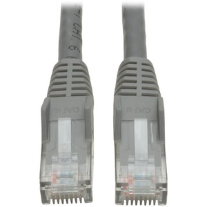 Eaton Tripp Lite Series Cat6 Gigabit Snagless Molded (UTP) Ethernet Cable (RJ45 M/M), PoE, Gray, 3 ft. (0.91 m)