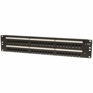 Eaton Tripp Lite Series 48-Port 2U Rack-Mount Cat5e 110 Patch Panel, 568B, RJ45 Ethernet, TAA