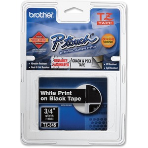 Brother P-Touch Laminated Tape - 0.75" x 26' - 1 x Roll - White