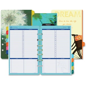 Day-Timer Flavia Planner Refill - Daily - 5.5" x 8.5" - January till December - 8:00 AM to 9:00 PM - 1 Day Per 1 Page(s)
