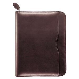 Day-Timer Verona Leather Zip Closure Organizer Set - Monthly - 8.5" x 11" - Leather - Burgundy