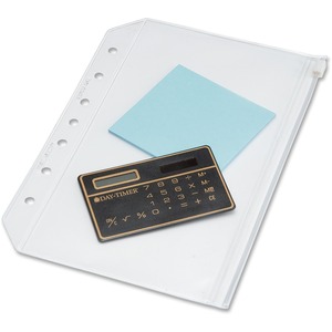 Day-Timer See-Though Zipper Pouch - 5.5" x 8.5" - Rectangular - For Storage - Vinyl - 1 / Pack - Clear