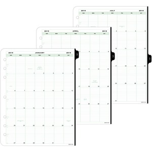 Day-Timer 2 Pages Daily Calendar Refill Pages - Daily - 8.5" x 11" - January till December - 7:00 AM to 11:00 PM - 1 Day Per 2 Page(s)