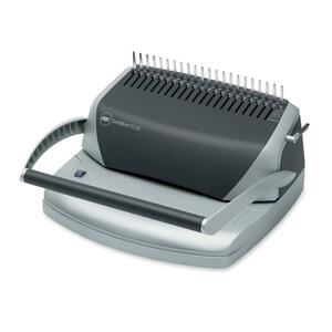 GBC CombBind C110 Plastic Comb Binding Machine - Manual - ZipBind - 300 Sheet(s) Bind - 15 Punch - Letter - 8.5" x 17.5" x 14.5" - Charcoal