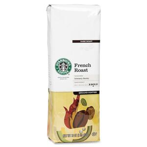 Starbucks Regular French Roast Coffee - Ground - French Roast, Regular - 16 oz Per Bag