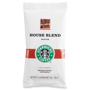 Starbucks Regular House Blend Coffee Packs - Ground - House Blend - 2.5 oz Per Packet