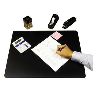 Visual Organizer Visulin Desk Pad - 24" Width x 19" Depth - Foam Backing - Foam, Vinyl - Black