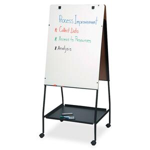 Balt Double-Sided Melamine Easel - 28.75" x 41" - Black