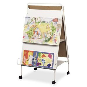 Balt Double-Sided Display Easel With Wheels - 29.8" x 43" - White