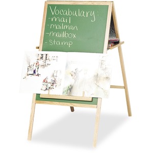 Balt Double-Sided Instructional Magnetic Easel - Oak