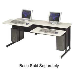 Balt Smart One Ergonomic Workstation - Rectangle - 2 Shelf - 33" x 72" x 37" x 1.25" - Steel - Gray Top
