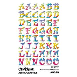 Chartpak Letter Transfers Rub-On Art Transfers - 78 Letter - 0.94" x 0.81" - Vellum - Multicolor