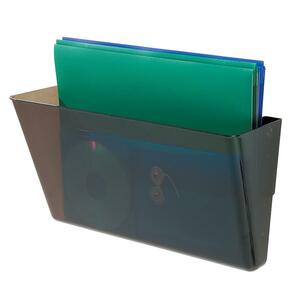 Deflect-o Stackable Wall Pocket - 7" x 11" x 4" - 1 Compartment(s) - Smoke