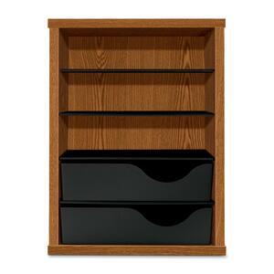 HON Vertical Paper Manager - 19.68" x 15" x 10.87" - Wood - Medium Oak