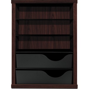 HON Vertical Paper Manager - 19.68" x 15" x 10.87" - Wood - Mahogany