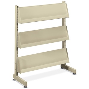 HON 3 Shelves Standing Literature Display Rack - 44" x 37" x 15" - Putty