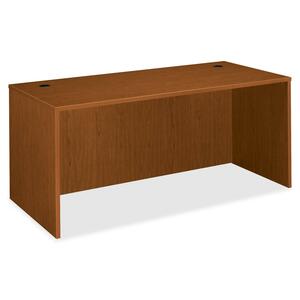 Basyx BL Series Rectangular Top Desk Shell - 66" Width x 30" Depth x 29" Height - Straight Edge - Wood - Bourbon Cherry Top, Bourbon Cherry Frame