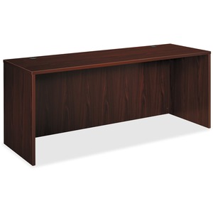 Basyx BL Series Credenza Shell - 72" Width x 24" Depth x 29" Height - Straight Edge - Wood - Mahogany Top, Mahogany Frame