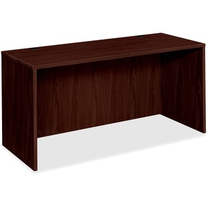 Basyx BL Series Credenza Shell - 60" Width x 24" Depth x 29" Height - Straight Edge - Wood - Mahogany Top, Mahogany Frame