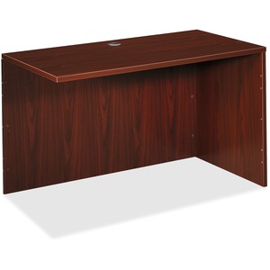 Basyx BL Series Return Shell - 48" Width x 24" Depth x 29" Height - Straight Edge - Wood - Mahogany Top, Mahogany Frame