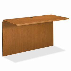 Basyx BL Series Bridge - 48" Width x 24" Depth x 29" Height - Straight Edge - Wood - Bourbon Cherry Top, Bourbon Cherry Frame