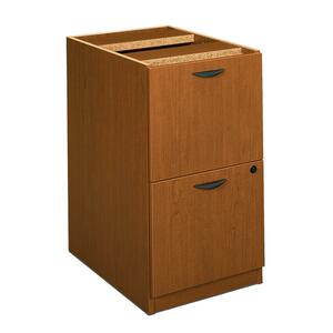 Basyx BL Series Modular Pedestal with File/File Drawer - 15.62" Width x 21.75" Depth x 28" Height - 2 Drawer - Straight Edge - Wood - Bourbon Cherry