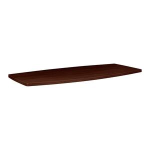 Basyx Boat Shaped Conference Table Top - Boat - 44" x 96" x 1.12" - Mahogany