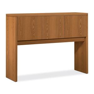 HON 10500 Series Stack-On Storage Hutch - 48" Width x 14.62" Depth x 37" Height - Square Edge - Wood - Medium Oak
