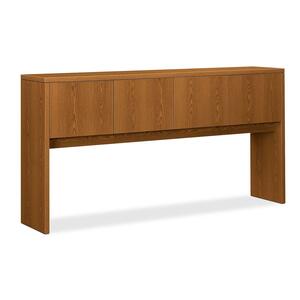 HON 10500 Series Stack-On Storage Hutch - 72" Width x 14.62" Depth x 37" Height - Square Edge - Wood - Medium Oak