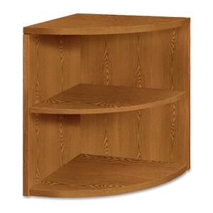 HON 10500 Series End Cap Bookshelf/Organizer - 24" Width x 24" Depth x 29.5" Height - Straight Edge - Particleboard - Medium Oak