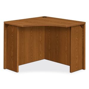 HON 10500 Series Curved Corner Workstation Unit - 18" Width x 36" Depth x 29.5" Height - Square Edge - Wood - Medium Oak Top