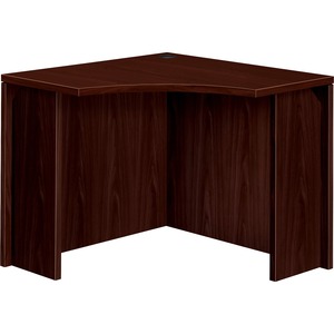 HON 10500 Series Curved Corner Workstation Unit - 18" Width x 36" Depth x 29.5" Height - Square Edge - Wood - Mahogany Top