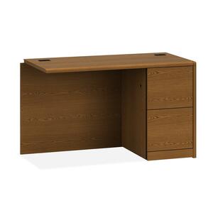 HON 10700 Series File/File Right Return - 48" Width x 24" Depth x 29.5" Height - Waterfall Edge - Wood - Medium Oak