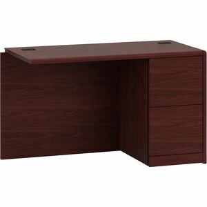 HON 10700 Series File/File Right Return - 48" Width x 24" Depth x 29.5" Height - Waterfall Edge - Wood - Mahogany