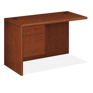 HON 10700 Series "L" Workstation Left Return - 48" Width x 24" Depth x 29.5" Height - 2 Drawer - Single Pedestal on Left Side - Waterfall Edge - Wood - Henna Cherry Top