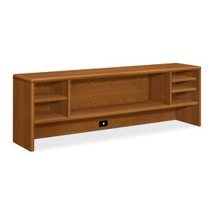 HON 10700 Series Stack-on Organizer - 69" Width x 14.62" Depth x 22" Height - Waterfall Edge - Wood - Medium Oak