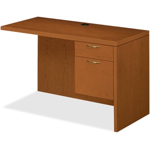 HON Valido 11500 Series Right Pedestal Return - 48" Width x 24" Depth x 29.5" Height - Single Pedestal on Right Side - Ribbon Edge - Particleboard - Bourbon Cherry Top, Bourbon Cherry Frame